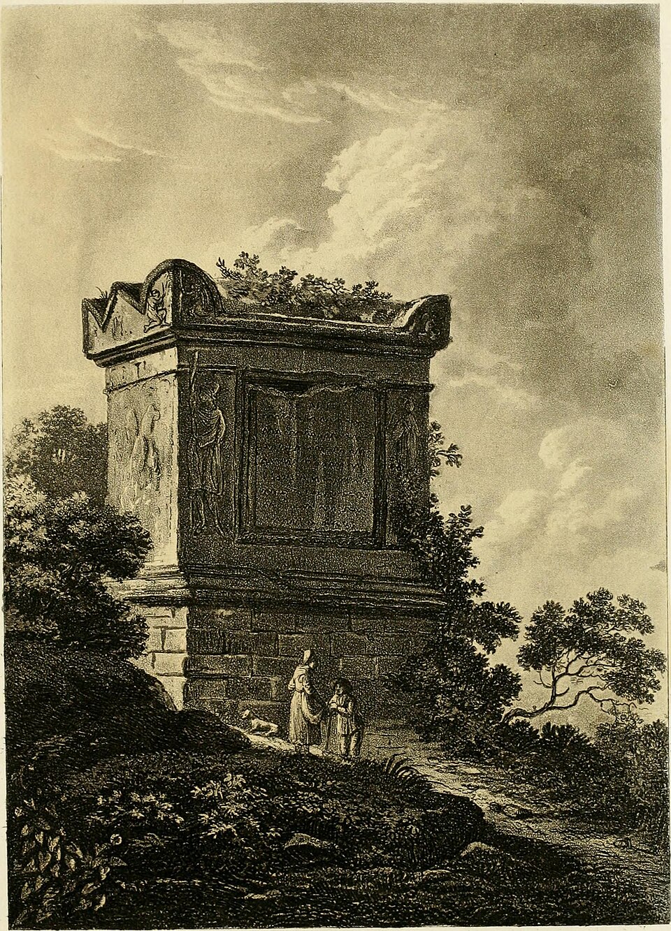 Ошибочно идентифицированная могила Нерона на гравюре 1815 г. 