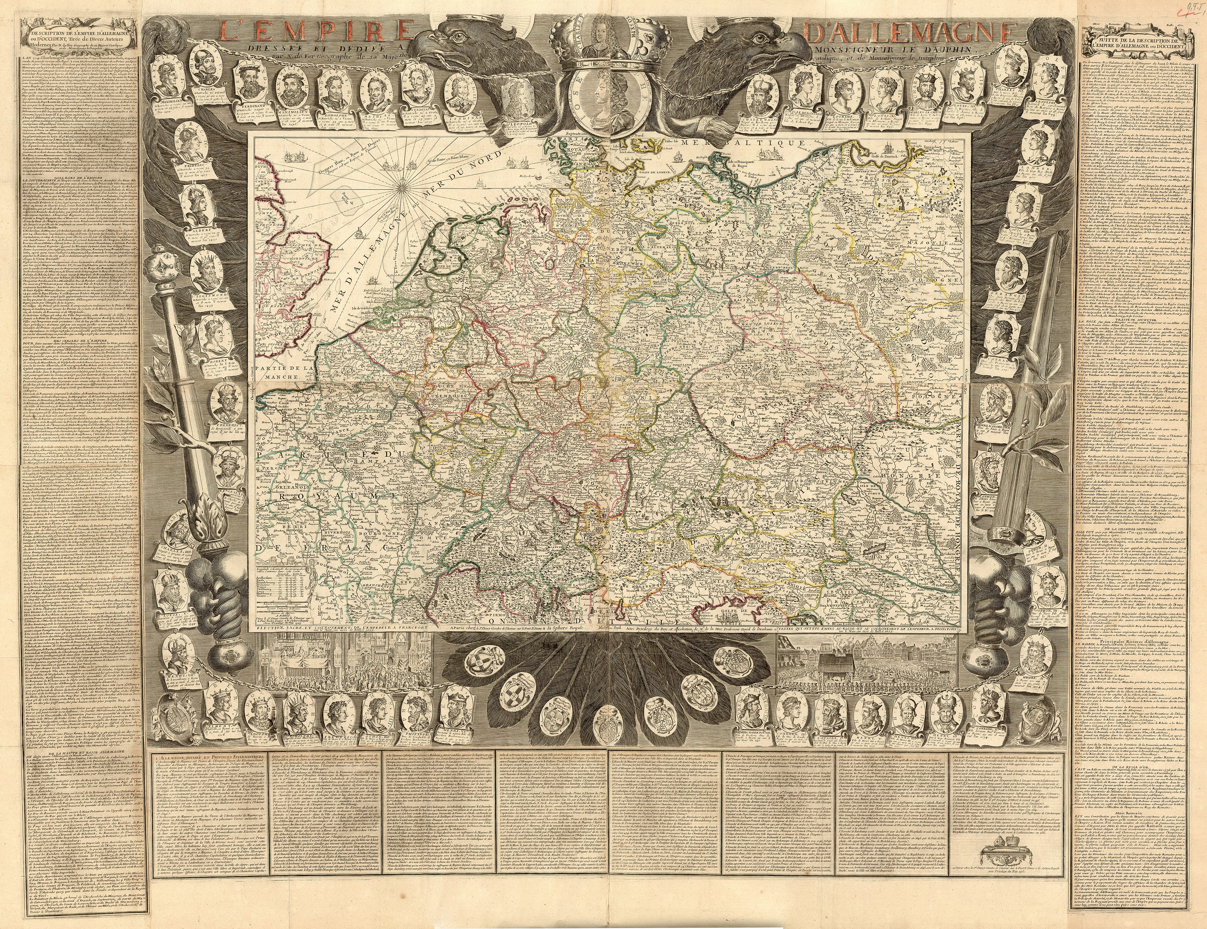 Map of the Holy Roman Empire, 1710