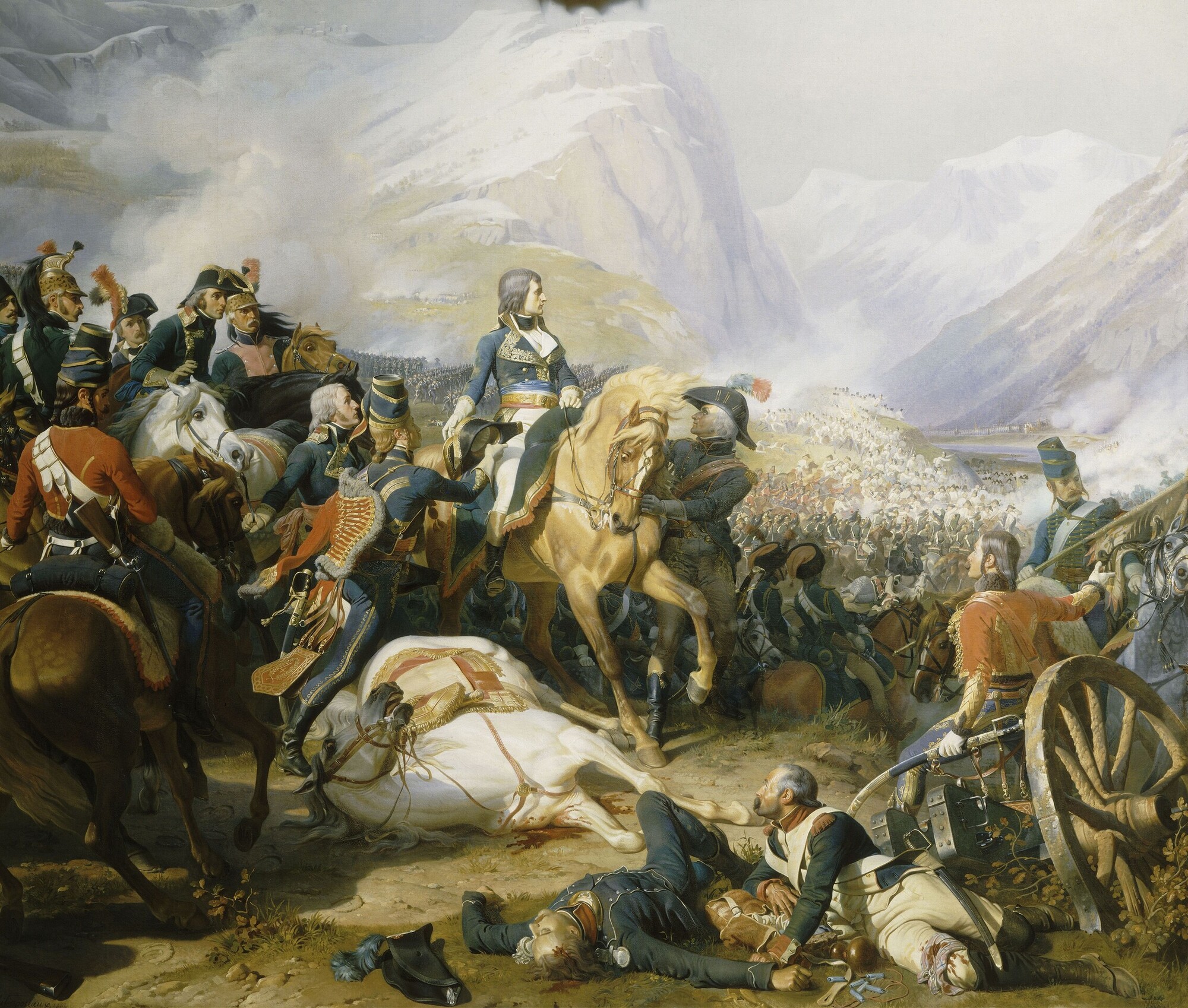 Napoleon Bonaparte's victory over the Austrians at the Battle of Rivoli in 1797